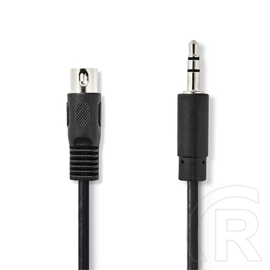Nedis audió kábel (DIN 5 tűs dugó / 3,5 mm sztereó jack, 2 m, fekete)