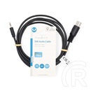 Nedis audió kábel (DIN 5 tűs dugó / 3,5 mm sztereó jack, 2 m, fekete)