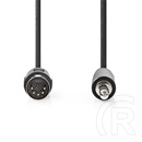 Nedis audio kábel (DIN 5 tűs dugó / 3,5 mm sztereó jack dugó, 1 m, fekete)