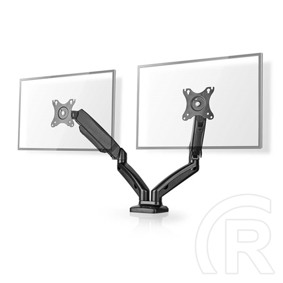 Nedis gázrugós dupla asztali monitor tartó (15-32", VESA 75x75/100x100, 8 kg, fekete)