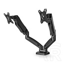 Nedis gázrugós dupla asztali monitor tartó (15-32", VESA 75x75/100x100, 8 kg, fekete)