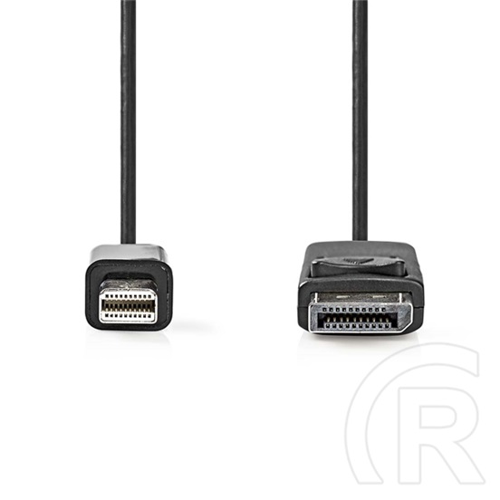 Nedis mini DisplayPort kábel (Mini DisplayPort dugó / DisplayPort dugó, 2 m, 21,6 Gbps, DisplayPort 1.2, 4K@60Hz, fekete