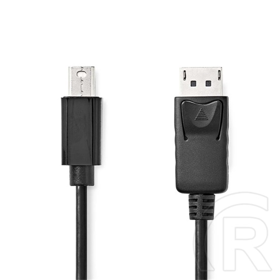 Nedis mini DisplayPort kábel (Mini DisplayPort dugó / DisplayPort dugó, 2 m, 21,6 Gbps, DisplayPort 1.2, 4K@60Hz, fekete