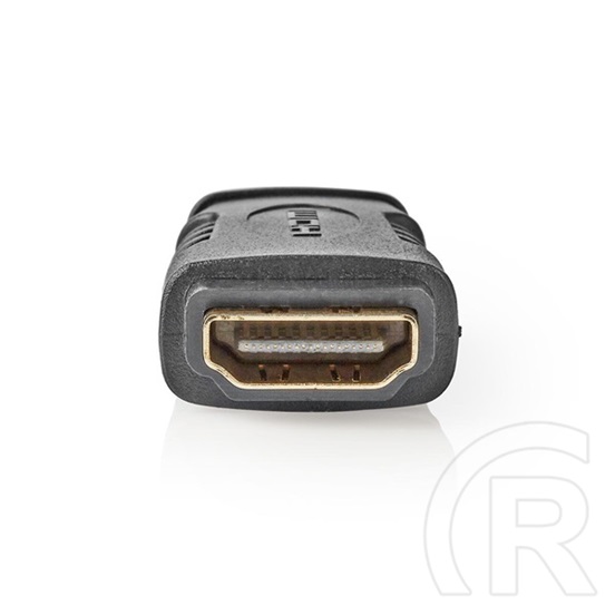 Nedis mini HDMI - HDMI adapter (mini HDMI dugó / HDMI aljzat, egyenes, aranyozott, fekete)