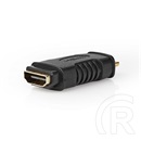 Nedis mini HDMI - HDMI adapter (mini HDMI dugó / HDMI aljzat, egyenes, aranyozott, fekete)