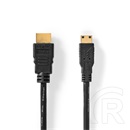 Nedis mini HDMI - HDMI kábel (mini HDMI / HDMI, 1,5 m, 4K@30Hz, 10,2 Gbps, fekete)