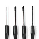 Nedis precíziós csavarhúzó készlet (15 db, lapos 1.0–3.5 mm, PH 2.0–3.5 mm, Torx TX6–TX15, hatlapfej 1.5–2.0 mm)