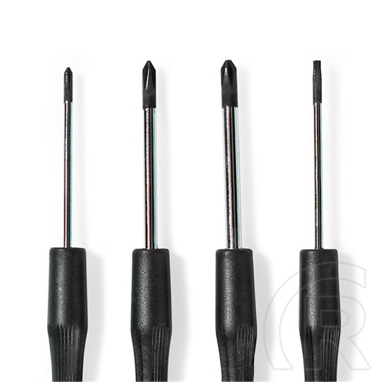 Nedis precíziós csavarhúzó készlet (15 db, lapos 1.0–3.5 mm, PH 2.0–3.5 mm, Torx TX6–TX15, hatlapfej 1.5–2.0 mm)