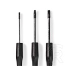 Nedis precíziós csavarhúzó készlet (15 db, lapos 1.0–3.5 mm, PH 2.0–3.5 mm, Torx TX6–TX15, hatlapfej 1.5–2.0 mm)