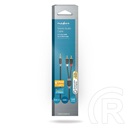 Nedis sztereó audio kábel (3,5 mm jack / 2x RCA, aranyozott csatlakozók, 2 m, antracit)