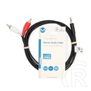 Nedis sztereó audió kábel (3,5 mm jack dugó / 2 x RCA dugó, 2 m)