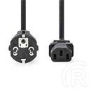 Nedis táp kábel IEC-320-C13 (IEC-320-C13 / dugó, 2 m, 3 x 0,75 mm2, nikkelezett, fekete)