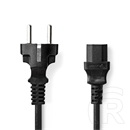 Nedis táp kábel IEC-320-C13 (IEC-320-C13 / dugó, 2 m, 3 x 0,75 mm2, nikkelezett, fekete)