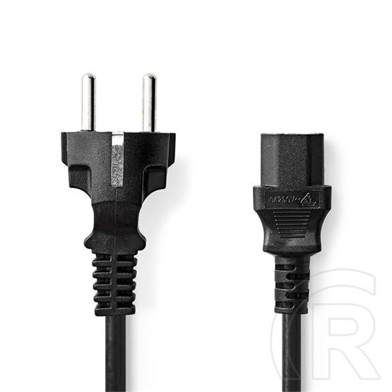 Nedis táp kábel IEC-320-C13 (IEC-320-C13 / dugó, 2 m, 3 x 0,75 mm2, nikkelezett, fekete)
