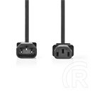 Nedis tápkábel (IEC-320-C14 / IEC-320-C13, 3 m, 3 x 1 mm2, fekete)