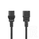 Nedis tápkábel (IEC-320-C14 / IEC-320-C13, 3 m, 3 x 1 mm2, fekete)
