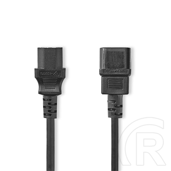 Nedis tápkábel (IEC-320-C14 / IEC-320-C13, 3 m, 3 x 1 mm2, fekete)