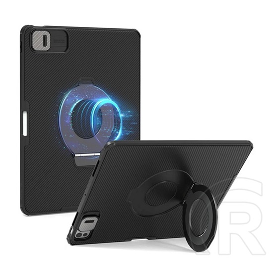 Nillkin Apple IPAD Pro 13 (2024) camshield pad szilikon védő (ütésálló, mágneses, kitámasztó, ceruza tartó) fekete