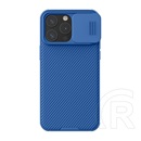 Nillkin Apple iPhone 15 Pro camshield pro magnetic védő (közepesen ütésálló, kamera védelem, fémlemez, csíkos) sötétkék