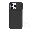Nillkin Apple iPhone 15 Pro camshield silky  védő (matt, mikrofiber plüss belső, kamera védelem, környezetbarát) fekete