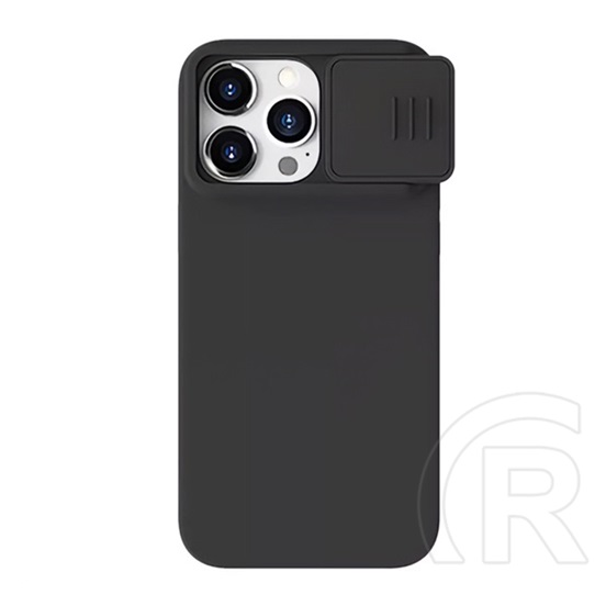 Nillkin Apple iPhone 15 Pro camshield silky  védő (matt, mikrofiber plüss belső, kamera védelem, környezetbarát) fekete