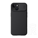 Nillkin Apple iPhone 15 camshield pro magnetic telefonvédő (közepesen ütésálló, kamera védelem, fémlemez, csíkos) fekete
