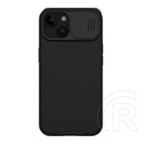 Nillkin Apple iPhone 15 camshield pro védő (szilikon keret, közepesen ütésálló, kamera védelem, csíkos minta) fekete
