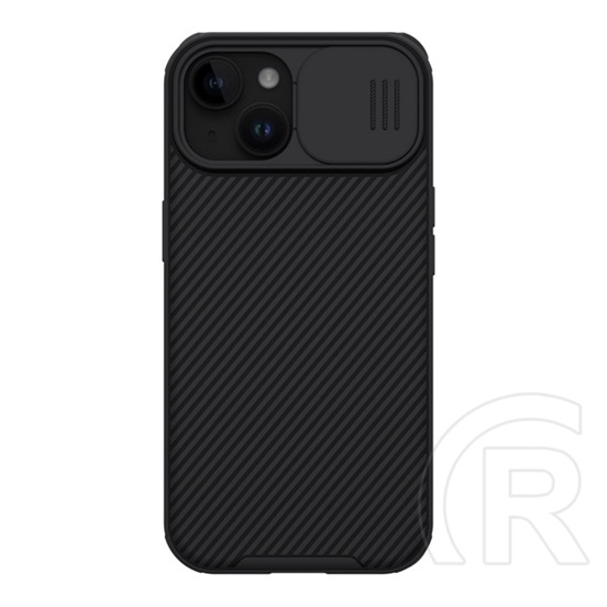Nillkin Apple iPhone 15 camshield pro védő (szilikon keret, közepesen ütésálló, kamera védelem, csíkos minta) fekete