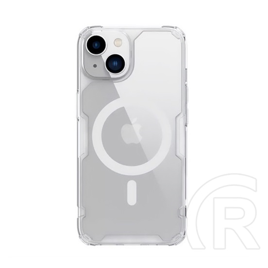Nillkin Apple iPhone 15 nature pro magnetic telefonvédő (közepesen ütésálló, légpárnás sarok, magsafe rögzítés) átlátszó