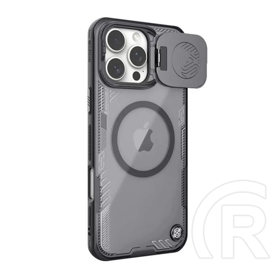 Nillkin Apple iPhone 16 Pro Max iceblade prop szilikon telefonvédő (ütésállóság, kameravédő, kitámasztó, magsafe) fekete
