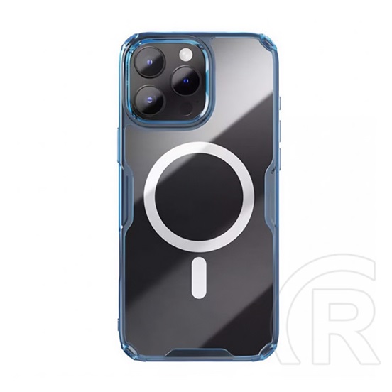 Nillkin Apple iPhone 16 Pro Max nature pro magnetic műanyag telefonvédő (ütésállóság, légpárnás sarok, magsafe) sötétkék