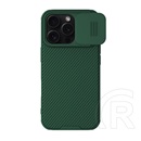 Nillkin Apple iPhone 16 Pro camshield pro magnetic műanyag védő (ütésállóság, kameravédő, mágneses, csíkos) sötétzöld