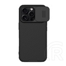 Nillkin Apple iPhone 16 Pro camshield pro szilikon telefonvédő (ütésállóság, kameravédő, csíkos) fekete