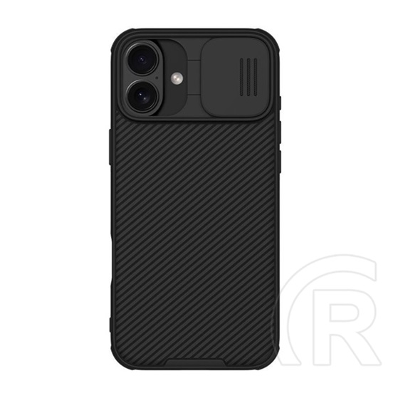 Nillkin Apple iPhone 16 camshield pro magnetic műanyag telefonvédő (ütésállóság, kameravédő, mágneses, csíkos) fekete