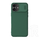 Nillkin Apple iPhone 16 camshield pro szilikon telefonvédő (ütésállóság, kameravédő, csíkos) sötétzöld