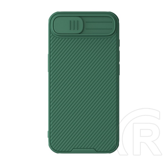 Nillkin Apple iPhone 16e camshield pro szilikon telefonvédő (ütésállóság, kameravédő, csíkos) sötétzöld