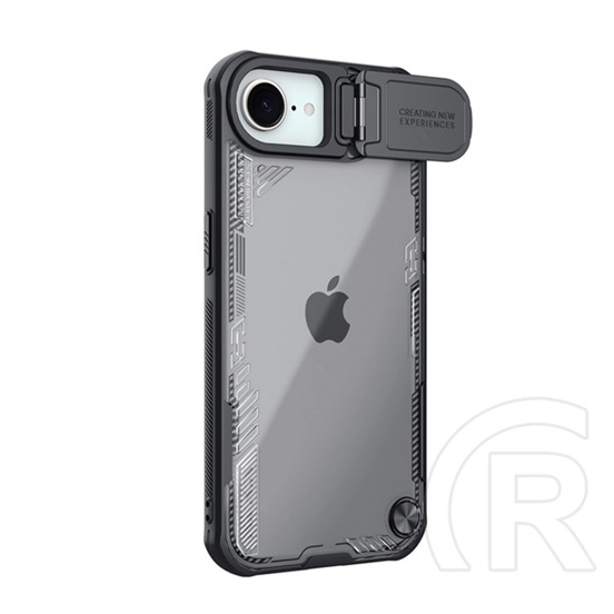 Nillkin Apple iPhone 16e iceblade prop szilikon telefonvédő (ütésállóság, kameravédő, kitámasztó) fekete