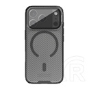 Nillkin Apple iPhone 17 Pro Max camshield pro magnetic védő (ütésálló, kameravédő, mágneses, csíkos) átlátszó/fekete