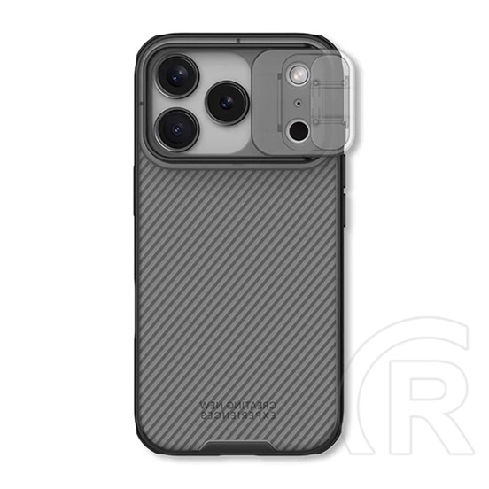 Nillkin Apple iPhone 17 Pro Max camshield pro szilikon telefonvédő (ütésállóság, kameravédő, csíkos) átlátszó/fekete