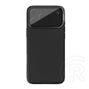 Nillkin Apple iPhone 17 Pro Max camshield prop szilikon telefonvédő (ütésállóság, kameravédő, kitámasztó, csíkos) fekete
