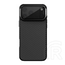 Nillkin Apple iPhone 17 Pro Max carboprop védő (ütésálló, aramid bevonat, kitámasztó, magsafe, karbon minta) fekete