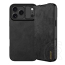 Nillkin Apple iPhone 17 Pro Max qin pro tok álló, bőr hatású (flip, oldalra nyíló, kártyazseb, kameravédő) fekete