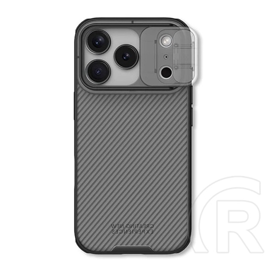 Nillkin Apple iPhone 17 Pro camshield pro szilikon telefonvédő (ütésállóság, kameravédő, csíkos) átlátszó/fekete