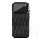 Nillkin Apple iPhone 17 Pro camshield prop magnetic szilikon védő (ütésállóság, kameravédő, kitámasztó, csíkos) fekete