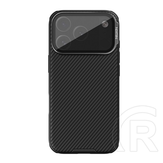 Nillkin Apple iPhone 17 Pro camshield prop magnetic szilikon védő (ütésállóság, kameravédő, kitámasztó, csíkos) fekete
