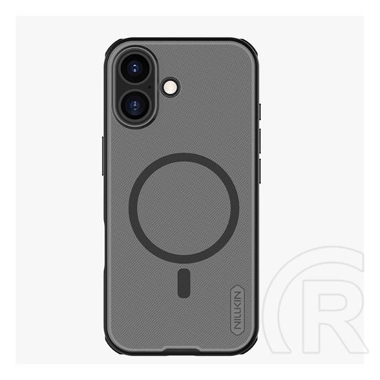 Nillkin Apple iPhone 17 super frosted pro magnetic műanyag védő (mágneses, ütésállóság, gumírozott) átlátszó/fekete