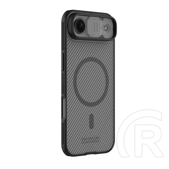 Nillkin Apple iPhone Air camshield pro magnetic műanyag védő (ütésállóság, kameravédő, mágneses, csíkos) átlátszó/fekete