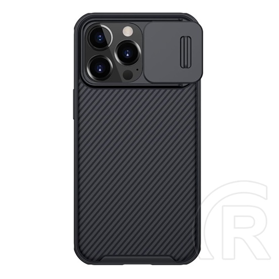 Nillkin Camshield Pro MAGNETIC Apple iPhone 13 Pro műanyag védő (közepesen ütésálló, fémlemez, csíkos) fekete