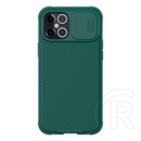 Nillkin Camshield Pro műanyag telefonvédő ( Apple iPhone 12 Pro Max szilikon keret, közepesen ütésálló sötétzöld