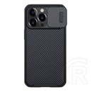 Nillkin Camshield Pro műanyag telefonvédő ( Apple iPhone 13 Pro szilikon keret, közepesen ütésálló fekete